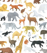 LIVING EARTH - Papier peint enfant - Motif animaux